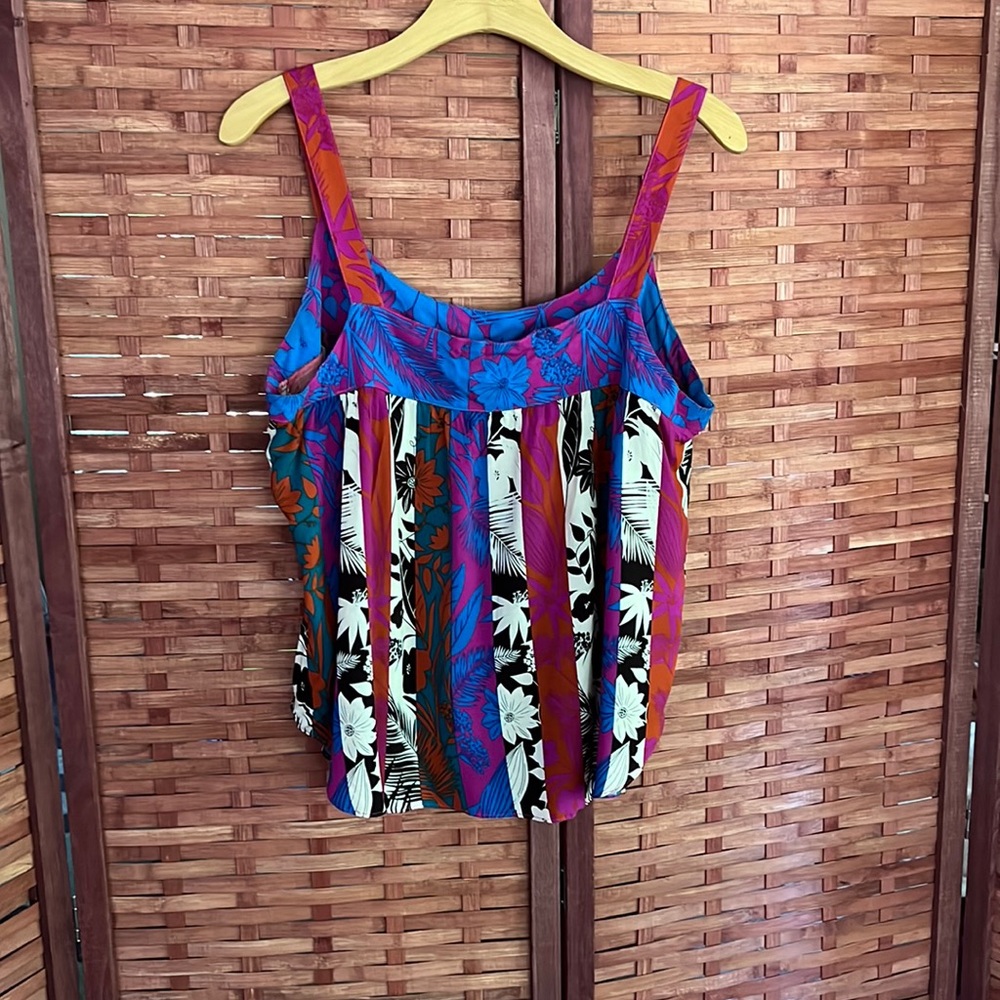 Rose + Olive Sleeveless Rayon Oversized Blouse Size Large